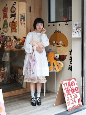 Olivia Lanさん（レディース・158cm）の秋コーディネート