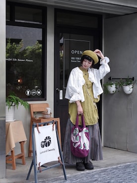 Olivia Lanさん（レディース・158cm）の冬コーディネート