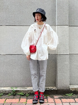 Olivia Lanさん（レディース・158cm）の春コーディネート