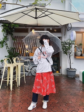 Olivia Lanさん（レディース・158cm）の春コーディネート