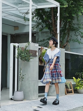 Olivia Lanさん（レディース・158cm）の夏コーディネート