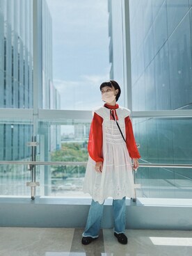 Olivia Lanさん（レディース・158cm）の夏コーディネート