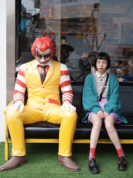 Olivia Lanさん（レディース・158cm）の冬コーディネート