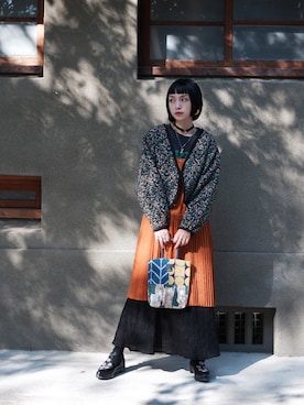 Olivia Lanさん（レディース・158cm）の冬コーディネート