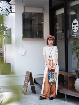 Olivia Lanさん（レディース・158cm）の春コーディネート