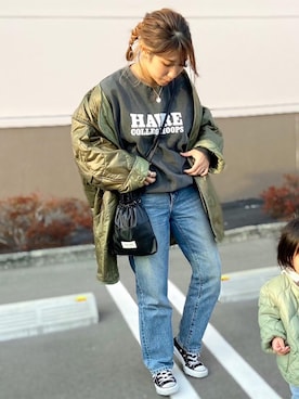 「ラフコーデ」｜「アイテム（ノーカラージャケット）」を使った、shiiiihochanさん（レディース・151cm）の夏コーディネート