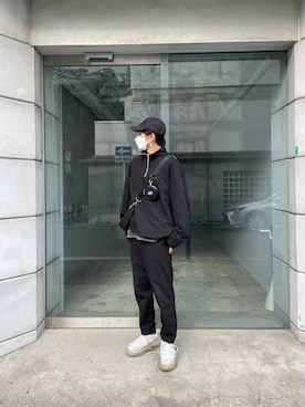 「WOOALONG（ウアロン）のアイテム（帽子）」を使った、ozさん（メンズ・172cm）の秋コーディネート