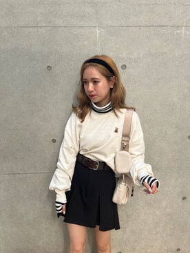 「one after another NICE CLAUP（ワンアフターアナザーナイスクラップ）のアイテム（スウェット）」を使った、C h i iさん（レディース・155cm）の秋コーディネート
