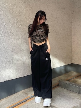 「アイテム（スウェットパンツ）」を使った、koaさん（レディース・157cm）の夏コーディネート
