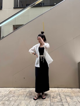 「ウエストがゴム」｜ルノさん（レディース・165cm）の夏コーディネート