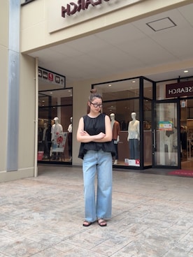 「SENSE OF PLACE by URBAN RESEARCH（センスオブプレイスバイアーバンリサーチ）のアイテム（サンダル）」を使った、ルノさん（レディース・165cm）の秋コーディネート