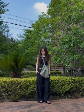 「black」｜ルノさん（レディース・165cm）の夏コーディネート