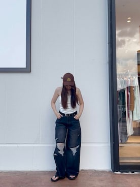 「茶色」｜ルノさん（レディース・165cm）の夏コーディネート