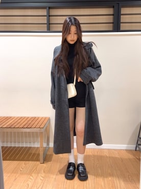 「ロングコートコーデ」｜ルノさん（レディース・165cm）の秋コーディネート