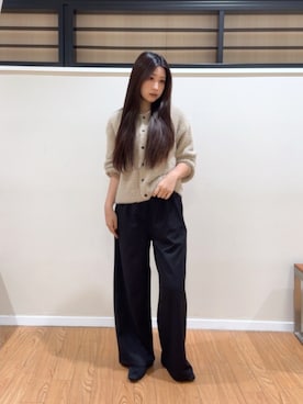 「ドットパンツ」｜ルノさん（レディース・165cm）の秋コーディネート