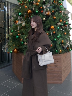 「おでかけコーデ」｜「アイテム（ダウンジャケット/コート）」を使った、sachikaさん（レディース・160cm）の冬コーディネート