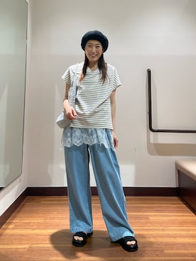 「KBF（ケイビーエフ）のアイテム（シューズ）」を使った、shokoさん（レディース・154cm）の春コーディネート