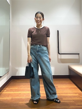「KBF（ケイビーエフ）のアイテム（バッグ）」を使った、shokoさん（レディース・154cm）の夏コーディネート