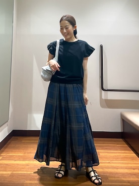 「チェック」｜shokoさん（レディース・154cm）の夏コーディネート