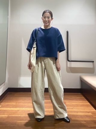 「KBF(ケイビーエフ)のベルトショルダーイージーBAG(ショルダーバッグ)」を使った、shokoさん(レディース・154cm)の秋コーディネート