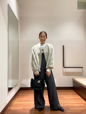 「アイテム（サロペット/オーバーオール、グレー系）」を使った、itsk1215さん（レディース・154cm）の秋コーディネート