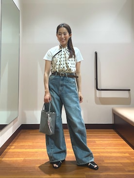 「ITEMS URBANRESEARCH（アイテムズ アーバンリサーチ）のアイテム（Tシャツ/カットソー）」を使った、shokoさん（レディース・154cm）の春コーディネート
