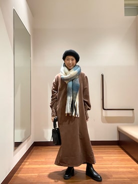 「アイテム（マフラー）」を使った、itsk1215さん（レディース・154cm）の秋コーディネート