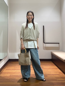 「RODE SKO（ロデスコ）のアイテム」を使った、shokoさん（レディース・154cm）の夏コーディネート