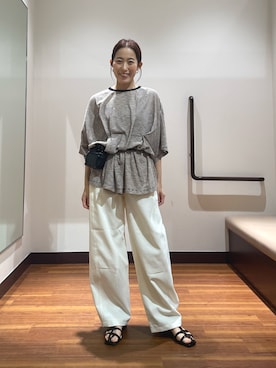 「KBF（ケイビーエフ）のアイテム（バッグ）」を使った、shokoさん（レディース・154cm）の夏コーディネート