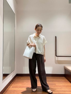 「URBAN RESEARCH Sonny Label（アーバンリサーチサニーレーベル）のアイテム（トートバッグ）」を使った、itsk1215さん（レディース・154cm）の夏コーディネート