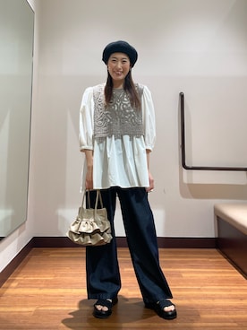 「KBF（ケイビーエフ）のアイテム（シューズ）」を使った、shokoさん（レディース・154cm）の春コーディネート