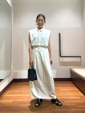 「KBF（ケイビーエフ）のアイテム（ジャケット/アウター）」を使った、shokoさん（レディース・154cm）の夏コーディネート
