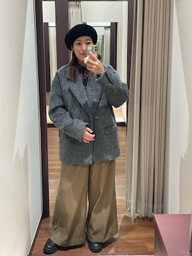 「アイテム（その他アウター、グレー系）」を使った、itsk1215さん（レディース・154cm）の秋コーディネート