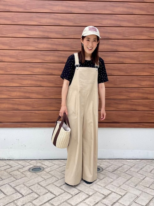 mumitamumio。 ベージュ コットンリネン混合 サロペット mumitamumio。 ベージュ コットンリネン混合 サロペット mumitamumio