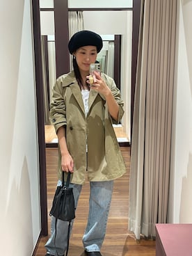 「アイテム（トレンチコート）」を使った、itsk1215さん（レディース・154cm）の秋コーディネート