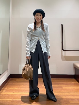 「SMELLY（スメリー）のステンレスカラービーズネックレス（ネックレス、レッド系）」を使った、shokoさん（レディース・154cm）の春コーディネート