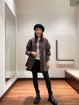 「URBAN RESEARCH（アーバンリサーチ）のスエードライクルーズシャツ（シャツ/ブラウス）」を使った、itsk1215さん（レディース・154cm）の秋コーディネート