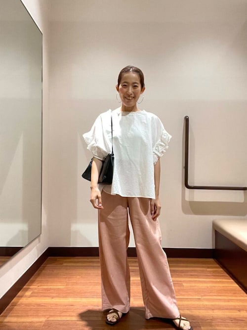 リネンレーヨンシャーリングパンツ