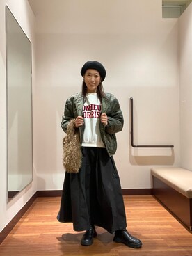 「ITEMS URBANRESEARCH（アイテムズ アーバンリサーチ）の瓢箪キルト中綿ブルゾン（ダウンジャケット/コート）」を使った、shokoさん（レディース・154cm）の秋コーディネート