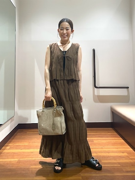 「KBF（ケイビーエフ）のアイテム（ジャケット/アウター）」を使った、shokoさん（レディース・154cm）の夏コーディネート