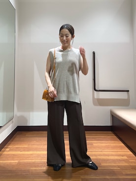 「SMELLY（スメリー）のステンレスカラービーズネックレス（ネックレス、レッド系）」を使った、shokoさん（レディース・154cm）の夏コーディネート