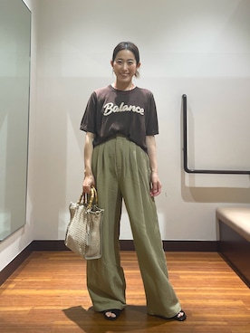 「ITEMS URBANRESEARCH（アイテムズ アーバンリサーチ）のアイテム（ニット/セーター）」を使った、shokoさん（レディース・154cm）の春コーディネート