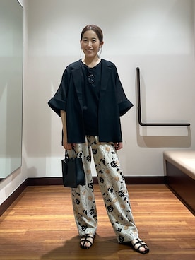 「アイテム（テーラードジャケット）」を使った、shokoさん（レディース・154cm）の夏コーディネート