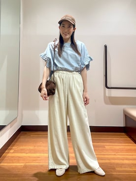 「SMELLY（スメリー）のアイテム（帽子）」を使った、shokoさん（レディース・154cm）の春コーディネート