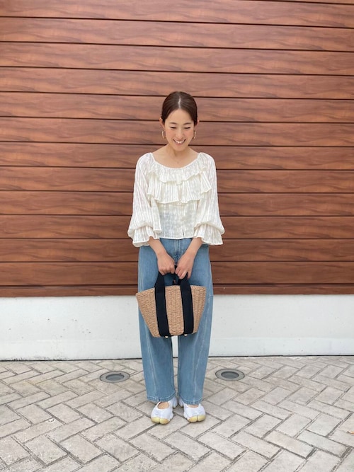 SUSAN FANG シースルー フリル クロップドシャツ S ブラック 楽天市場