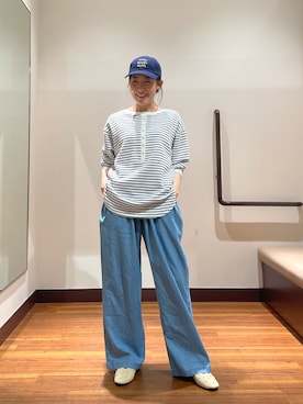 「SMELLY（スメリー）のアイテム（帽子）」を使った、shokoさん（レディース・154cm）の春コーディネート