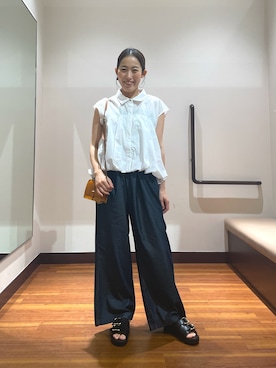「RODE SKO（ロデスコ）のアイテム」を使った、shokoさん（レディース・154cm）の夏コーディネート
