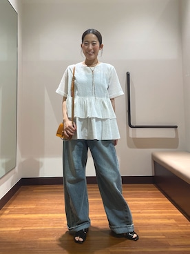 「RODE SKO（ロデスコ）のアイテム」を使った、shokoさん（レディース・154cm）の夏コーディネート