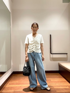 「RODE SKO（ロデスコ）のアイテム（サンダル）」を使った、itsk1215さん（レディース・154cm）の夏コーディネート