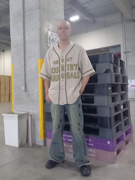 「KAPITAL（キャピタル）のアイテム（シャツ/ブラウス）」を使った、すさのさんさん（メンズ・182cm・60代）の夏コーディネート